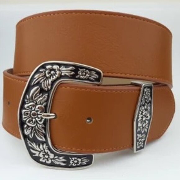 Festival Western Retro Unique Flower Buckle Belt Size SM - Picture 1 of 6